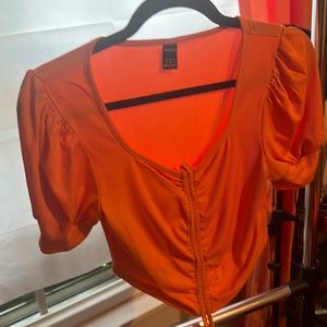 Shein orange crop top